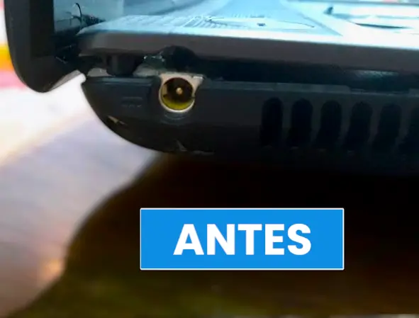 intratecno - reparacion carcasa de notebook inferior conector pin de carga marco pantalla bisagras rotas pernos