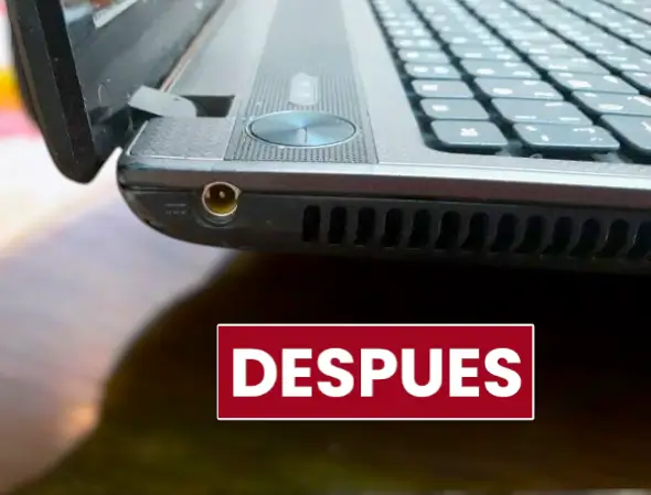 intratecno - reparacion carcasa de notebook inferior conector pin de carga marco pantalla bisagras rotas pernos