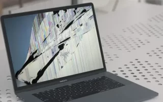 pantalla notebook rota dañada quebrada