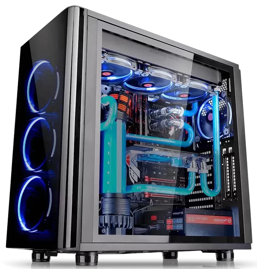 liquid cooling gabinete pc gamer vidrio templado